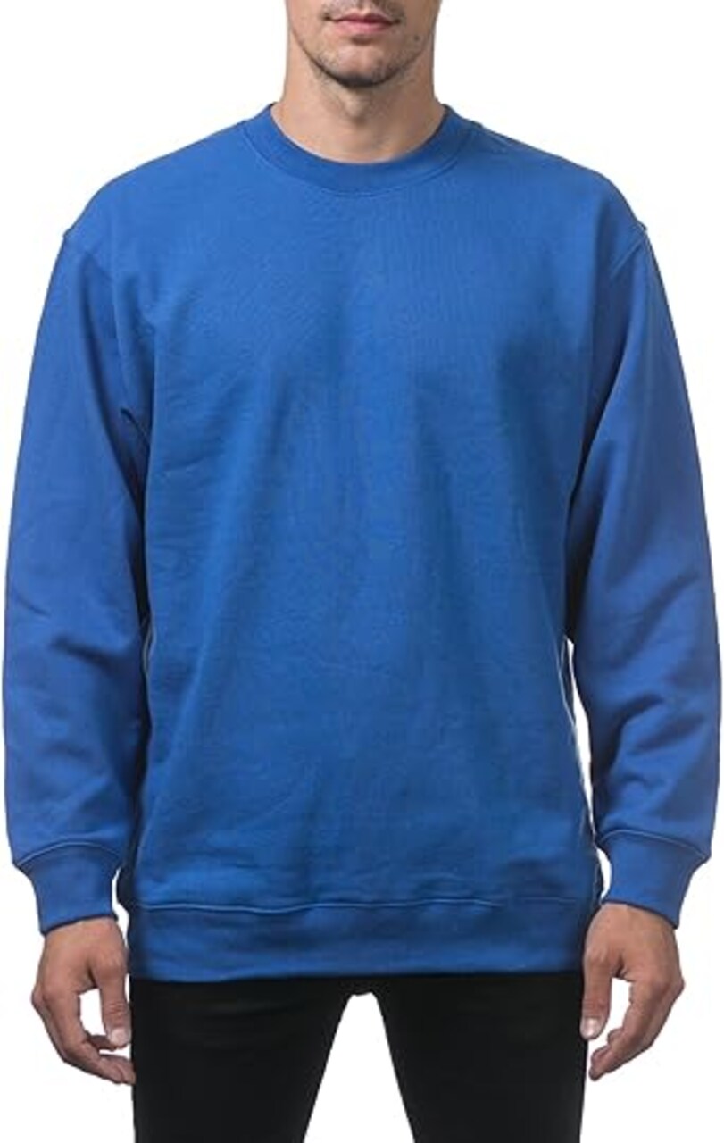 Men's Heavyweight Crewneck Long Sleeve Fleece Pullover Sweatshirt